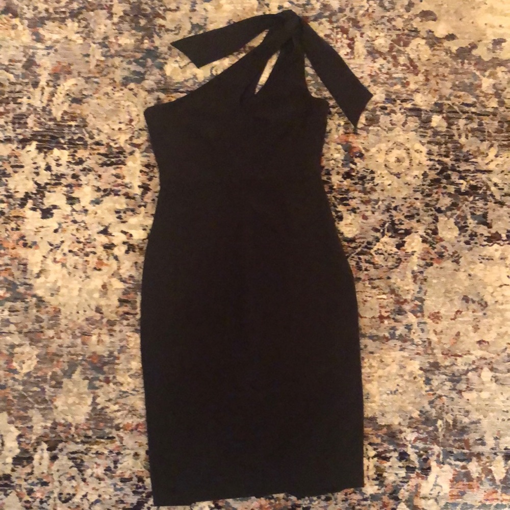 Black one shoulder dress